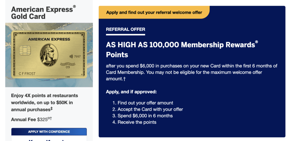 a screenshot of a referral program